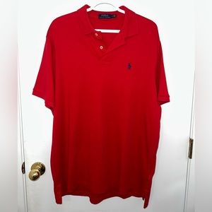 Polo Ralph Lauren Collared Polo Shirt in Red - Men’s Large - 100% authentic